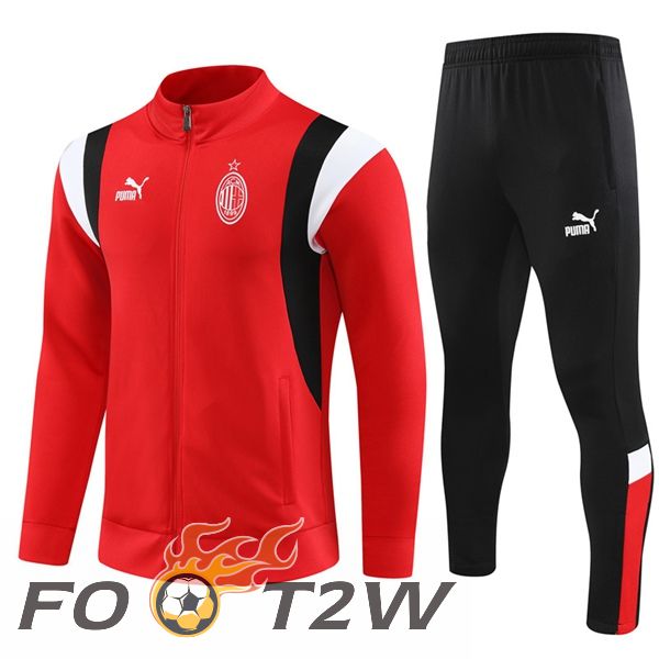 Ensemble Survetement De Foot - Veste AC Milan Rouge 2023/2024