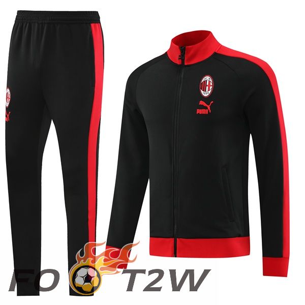 Ensemble Survetement De Foot - Veste AC Milan Noir 2023/2024