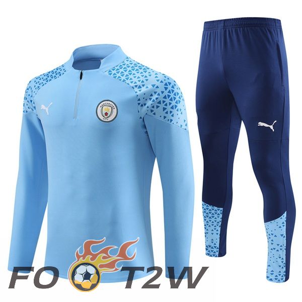 Ensemble Survetement De Foot Manchester City Bleu 2023/2024