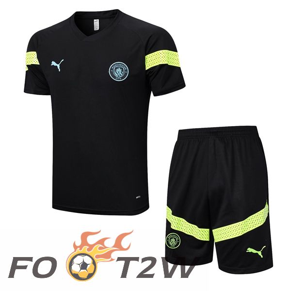 Training T-Shirts Manchester City + Shorts Noir 2023/2024