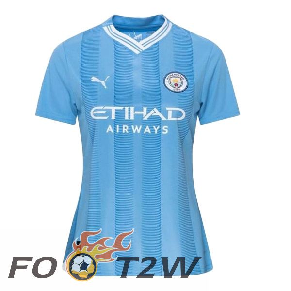 Maillot De Foot Manchester City Femme Domicile Bleu 2023/2024