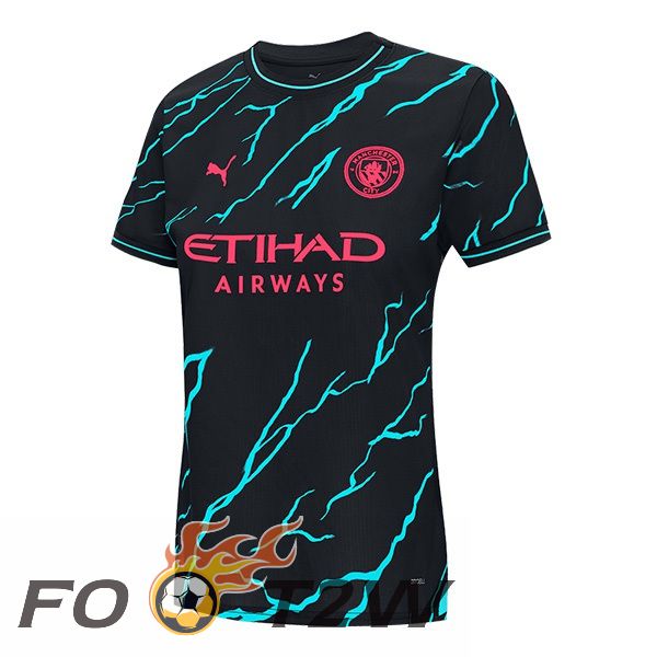 Maillot De Foot Manchester City Femme Third Bleu Noir 2023/2024