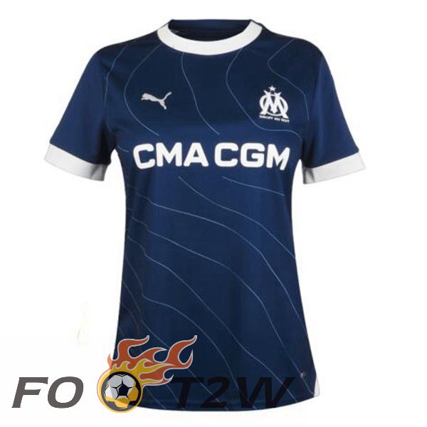 Maillot De Foot Marseille OM Femme Exterieur Bleu 2023/2024