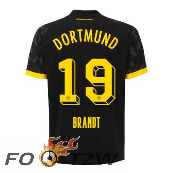 Maillot De Foot Dortmund BVB (Brandt 19) Exterieur Noir 2023/2024