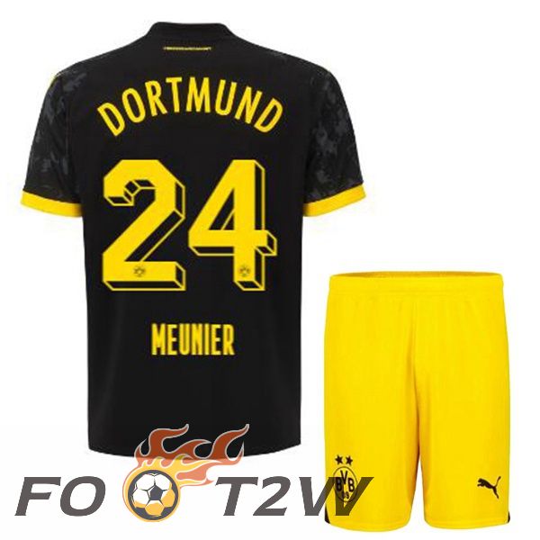 Maillot De Foot Dortmund BVB (Meunier 24) Enfant Exterieur Noir 2023/2024