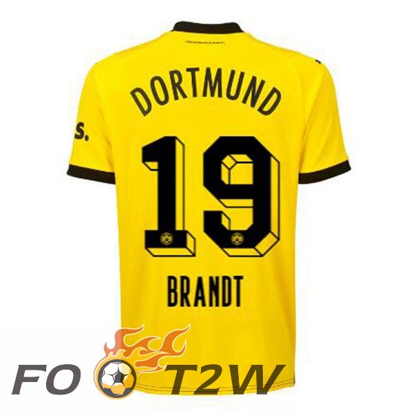 Maillot De Foot Dortmund BVB (Brandt 19) Domicile Jaune Noir 2023/2024