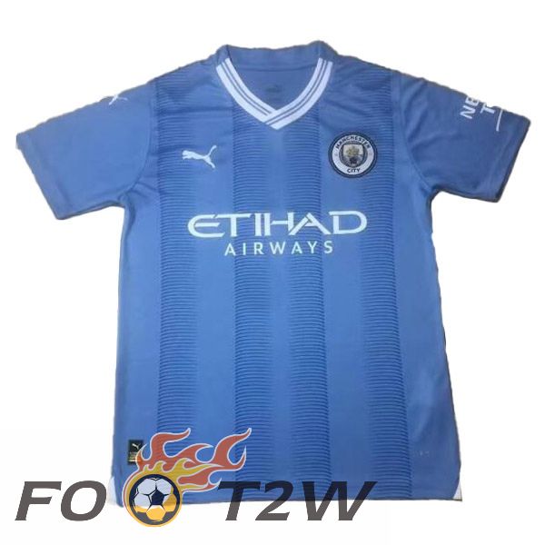 Maillot De Foot Manchester City Domicile Bleu Version Fuite 2023/2024