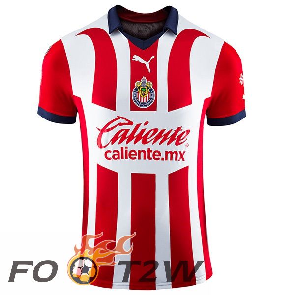 Maillot De Foot CD Guadalajara Domicile Rouge Blanc 2023/2024