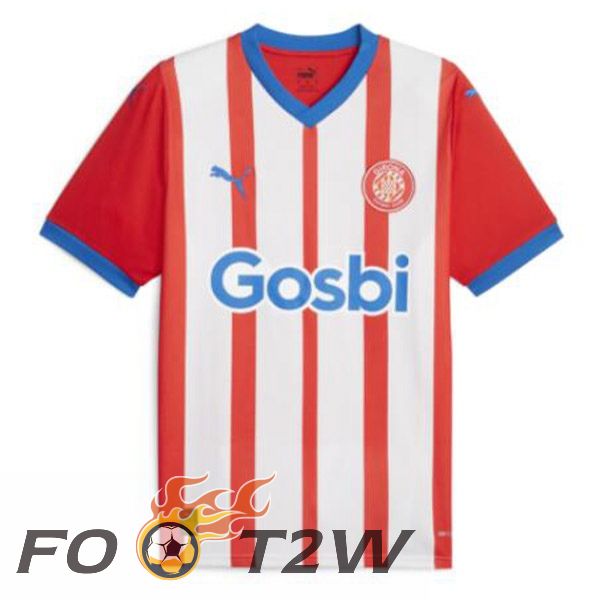 Maillot De Foot Girona Domicile Rouge Blanc 2023/2024