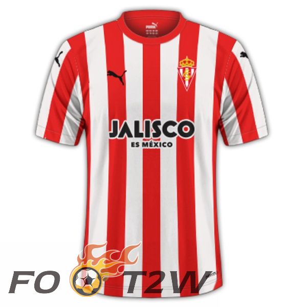 Maillot De Foot Sporting Gijon Domicile Rouge 2023/2024