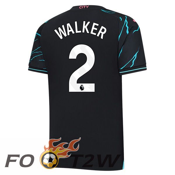 Maillot De Foot Manchester City (Kyle Walker 2) Third Bleu Noir 2023/2024