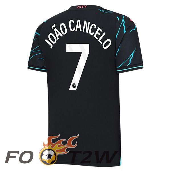 Maillot De Foot Manchester City (João Cancelo 7) Third Bleu Noir 2023/2024