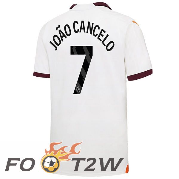 Maillot De Foot Manchester City (João Cancelo 7) Exterieur Blanc 2023/2024