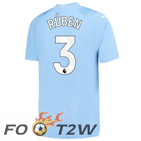 Maillot De Foot Manchester City (Ruben Dias 3) Domicile Bleu 2023/2024