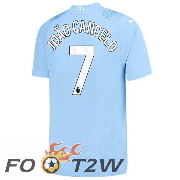 Maillot De Foot Manchester City (João Cancelo 7) Domicile Bleu 2023/2024