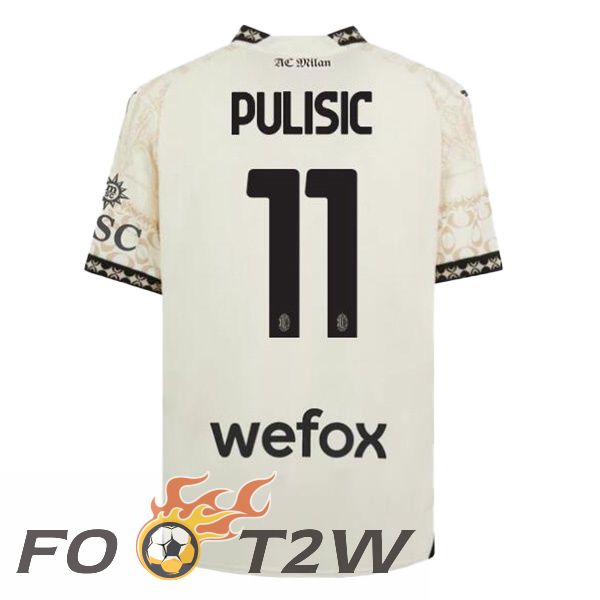 Maillot De Foot AC Milan (Pulisic 11) Quatrieme Jaune 2023/2024