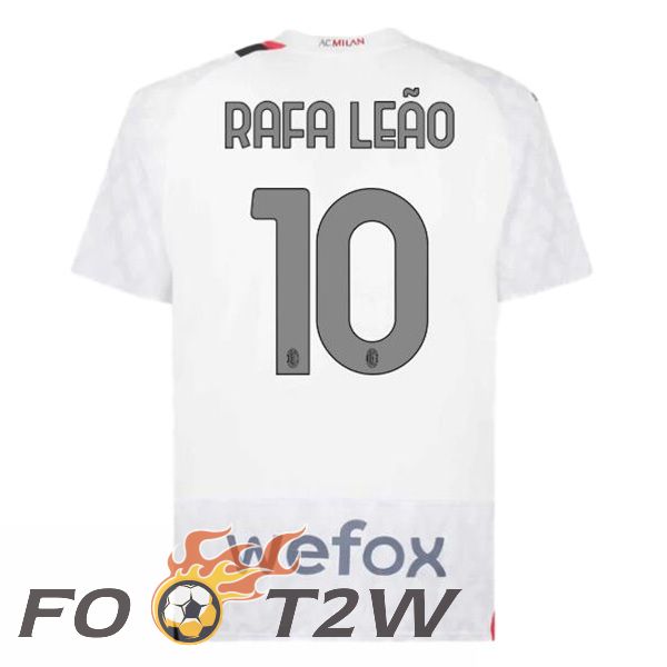 Maillot De Foot AC Milan (Rafa Leão 10) Exterieur Blanc 2023/2024