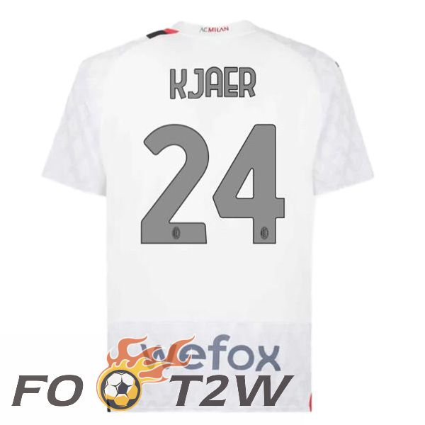 Maillot De Foot AC Milan (Kjaer 24) Exterieur Blanc 2023/2024