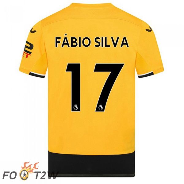 Maillot De Foot Wolves (FABIO SILVA 17) Domicile Jaune 22/23