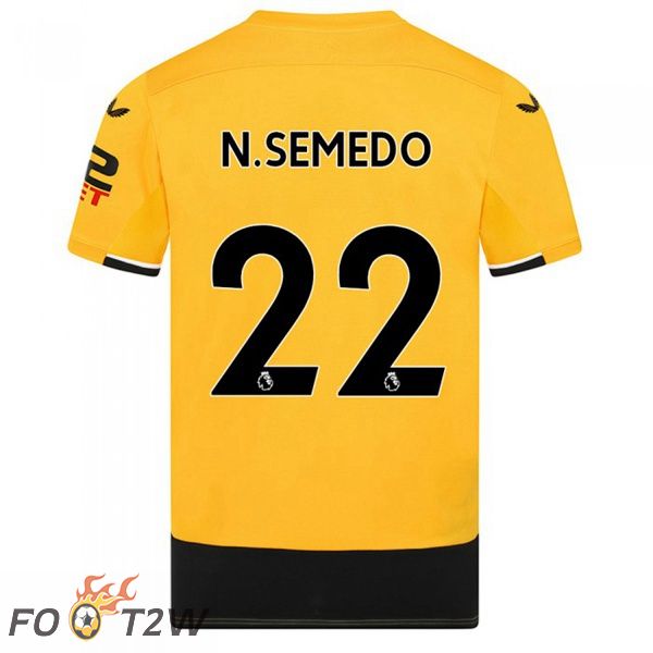 Maillot De Foot Wolves (N. SEMEDO 22) Domicile Jaune 22/23