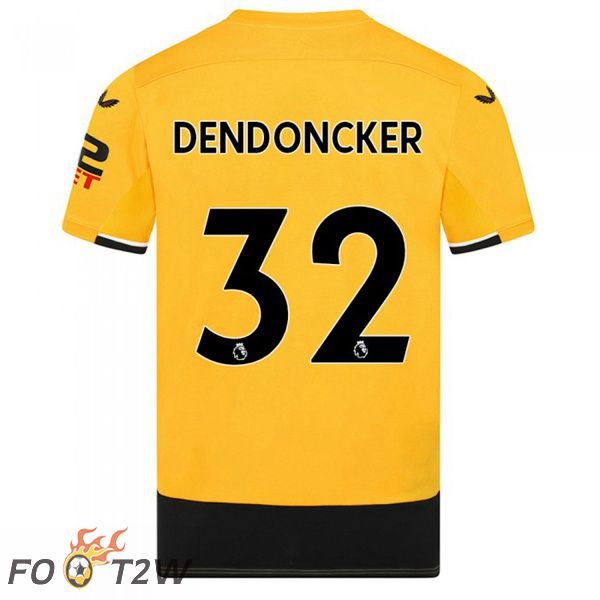 Maillot De Foot Wolves (DENDONCKER 32) Domicile Jaune 22/23