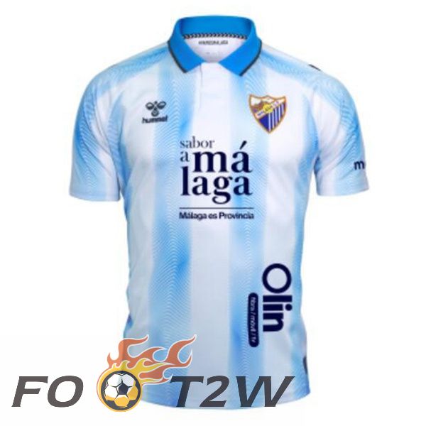 Maillot De Foot Malaga Domicile Blanc Bleu 2023/2024