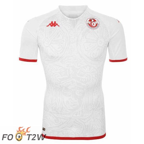 Maillot Foot Equipe De Tunisie Exterieur Blanc Coupe du monde 2022