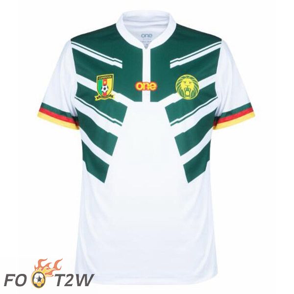 Maillot Foot Equipe De Cameroun Exterieur Blanc Vert Coupe du monde 2022