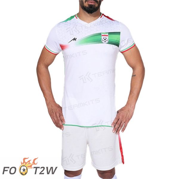 Maillot Iran Domicile Blanc Coupe du monde 2022