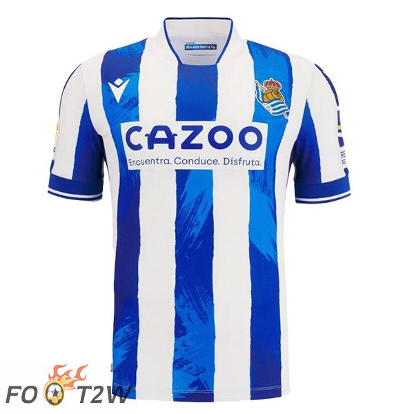 Maillot De Foot Real Sociedad Domicile Bleu Blanc 22/23