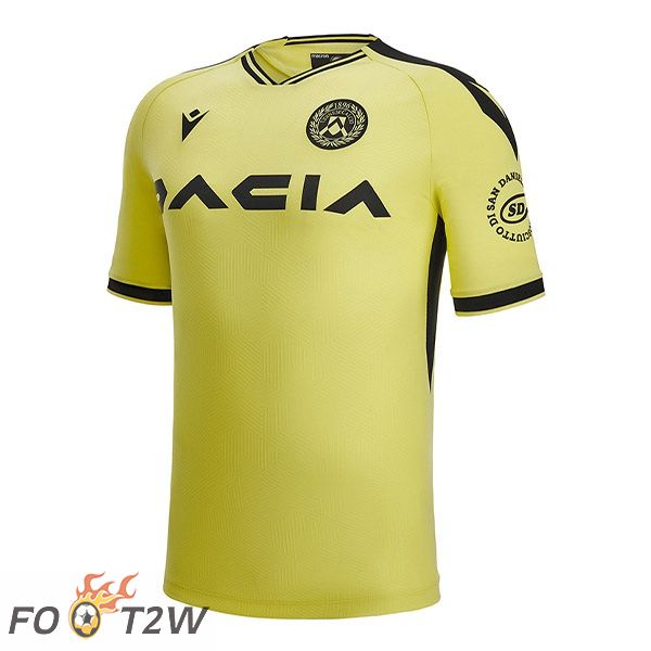 Maillot de Foot Udinese Calcio Exterieur Noir Jaune 2022/2023