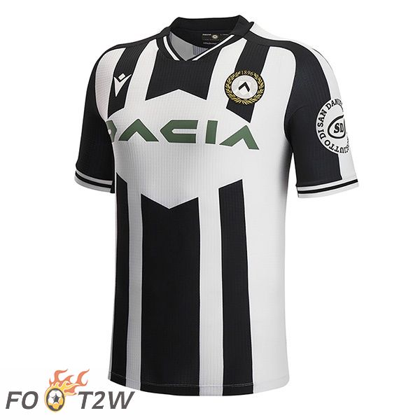 Maillot de Foot Udinese Calcio Domicile Noir Blanc 2022/2023