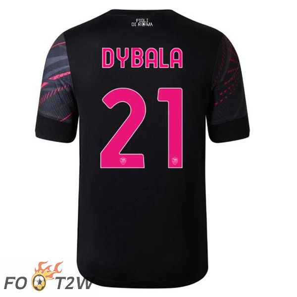 Maillot De Foot AS Roma (DYBALA 21) Third Noir 2022/2023