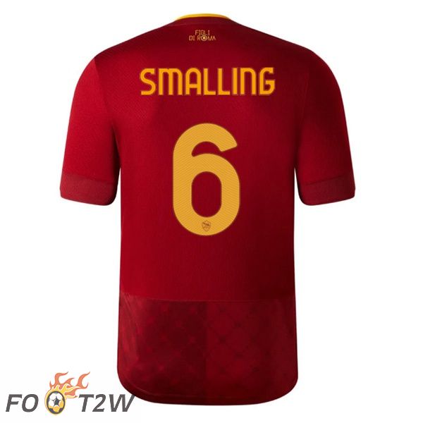 Maillot de Foot AS Roma (SMALLING 6) Domicile Rouge 2022/2023