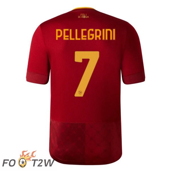 Maillot de Foot AS Roma (PELLEGRINI 7) Domicile Rouge 2022/2023