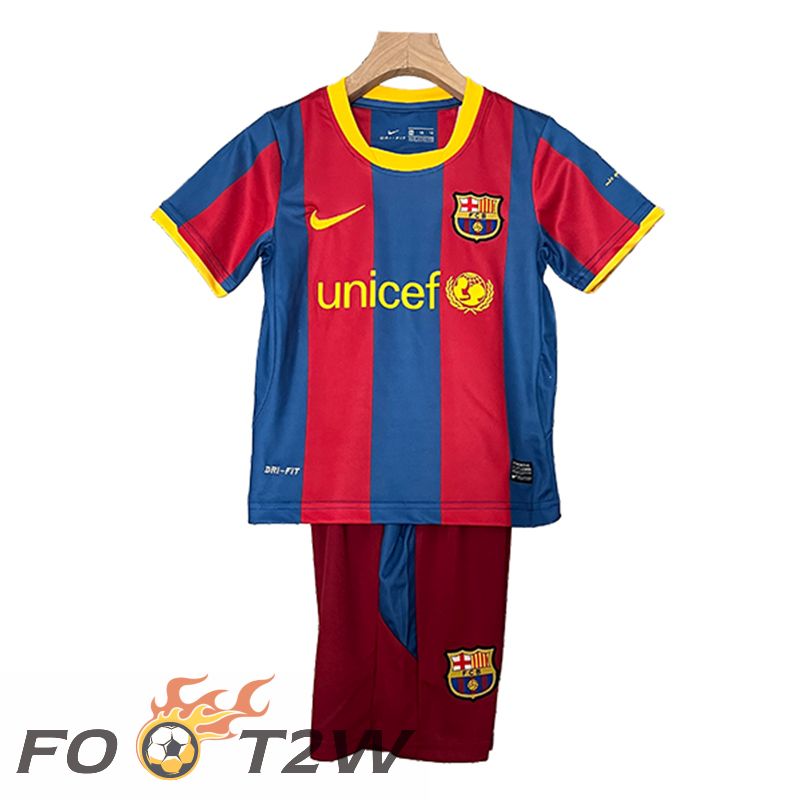 Maillot De Foot FC Barcelone Retro Enfant Domicile 2010/2011