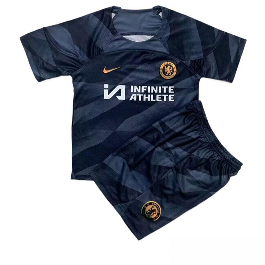 Maillot De Foot FC Chelsea Enfant Gardien De But Noir 2023/2024