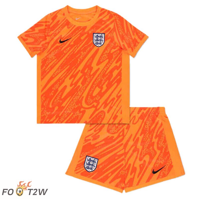 Maillot De Foot Angleterre Enfant Gardien De But UEFA Euro 2024