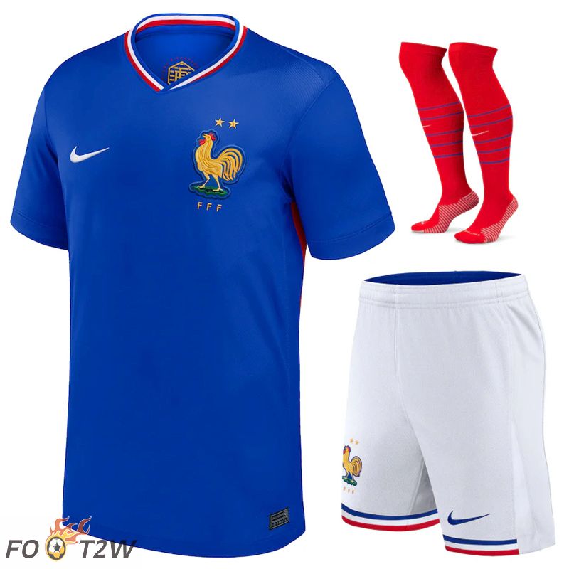 Ensemble Maillot Foot France Domicile (Shorts + Chaussettes) 2024/2025