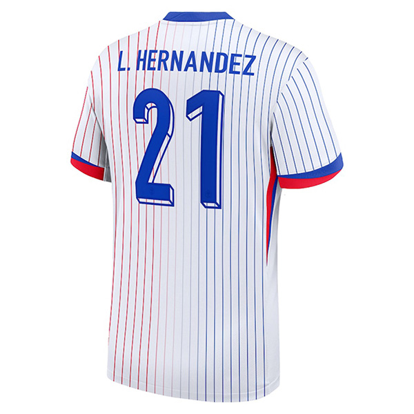 Maillot Equipe De France (L.Hernandez 21) Exterieur Uefa Euro 2024