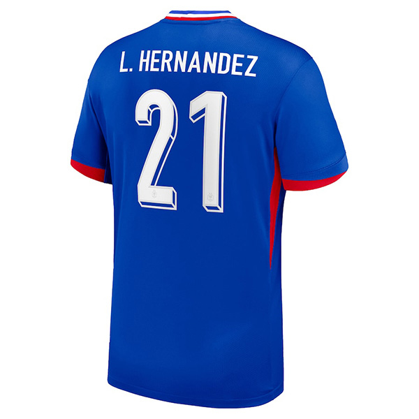 Maillot Equipe De France (L.Hernandez 21) Domicile Uefa Euro 2024