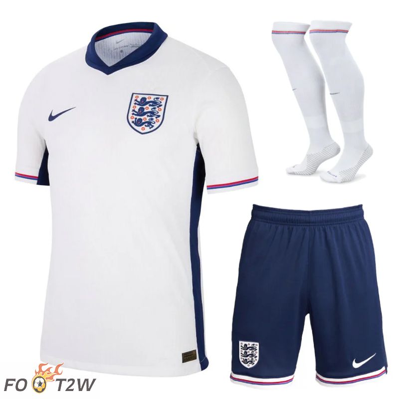 Ensemble Maillot Foot Angleterre Domicile (Shorts + Chaussettes) 2024/2025