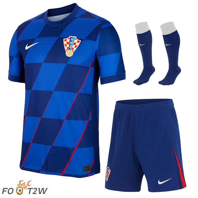 Ensemble Maillot Foot Croatie Exterieur (Shorts + Chaussettes) 2024/2025