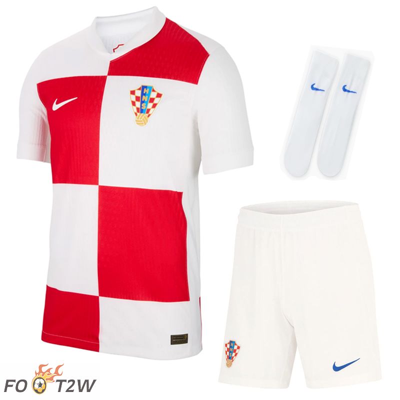 Ensemble Maillot Foot Croatie Domicile (Shorts + Chaussettes) 2024/2025