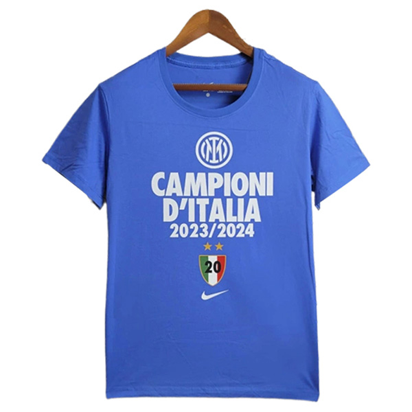 Maillot De Foot Inter Milan T-Shirt Champion Bleu 2023/2024