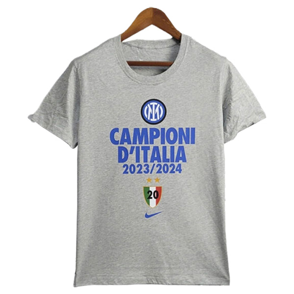 Maillot De Foot Inter Milan T-Shirt Champion Gris 2023/2024