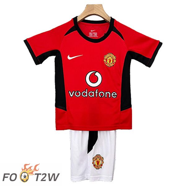 Maillot De Foot Manchester United Retro Enfant Domicile 2002/2004