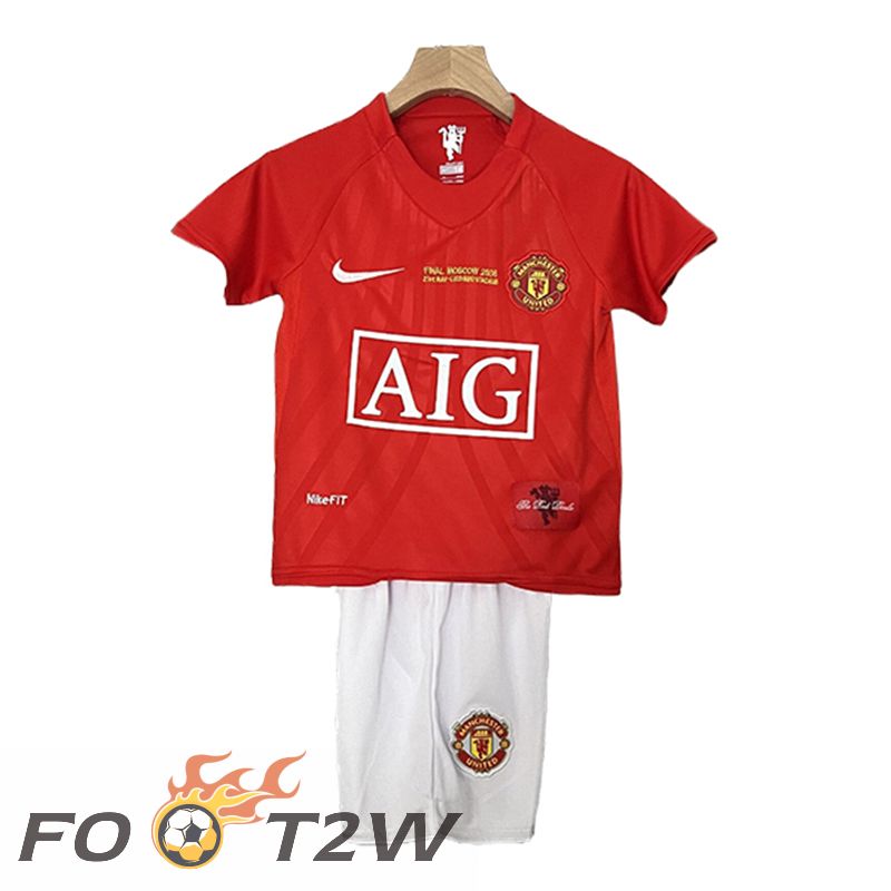 Maillot De Foot Manchester United Retro Enfant Domicile 2007/2008