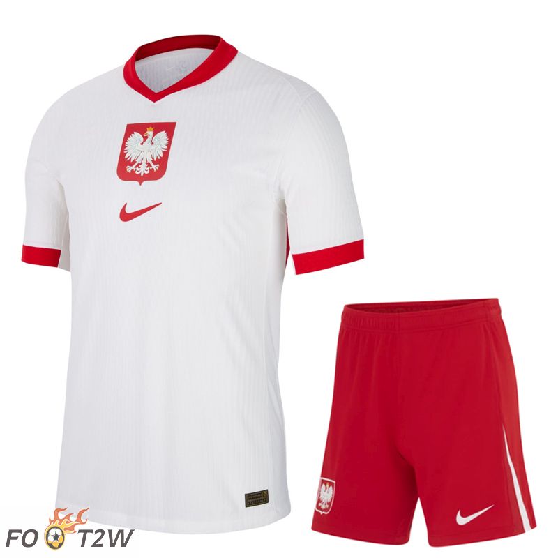 Ensemble Maillot Foot Pologne Domicile + Shorts 2024/2025