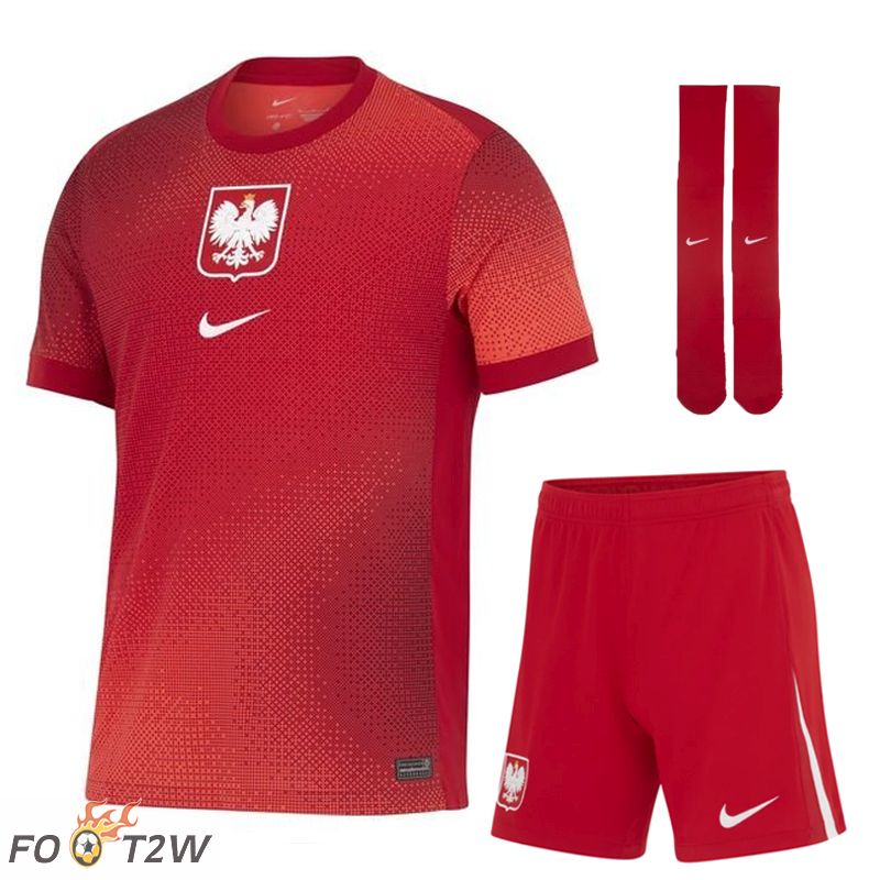 Ensemble Maillot Foot Pologne Exterieur (Shorts + Chaussettes) 2024/2025